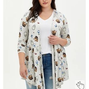 TORRID HER UNIVERSE STUDIO GHIBLI TOTORO FIT & FLARE CARDIGAN SWEATER